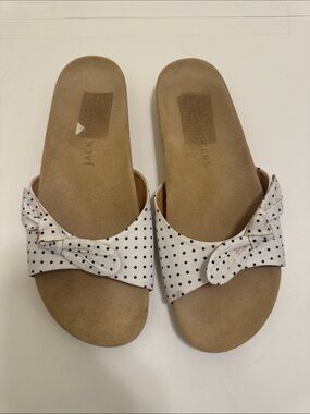 Jack rogers Dorothy bow polka dot sandals